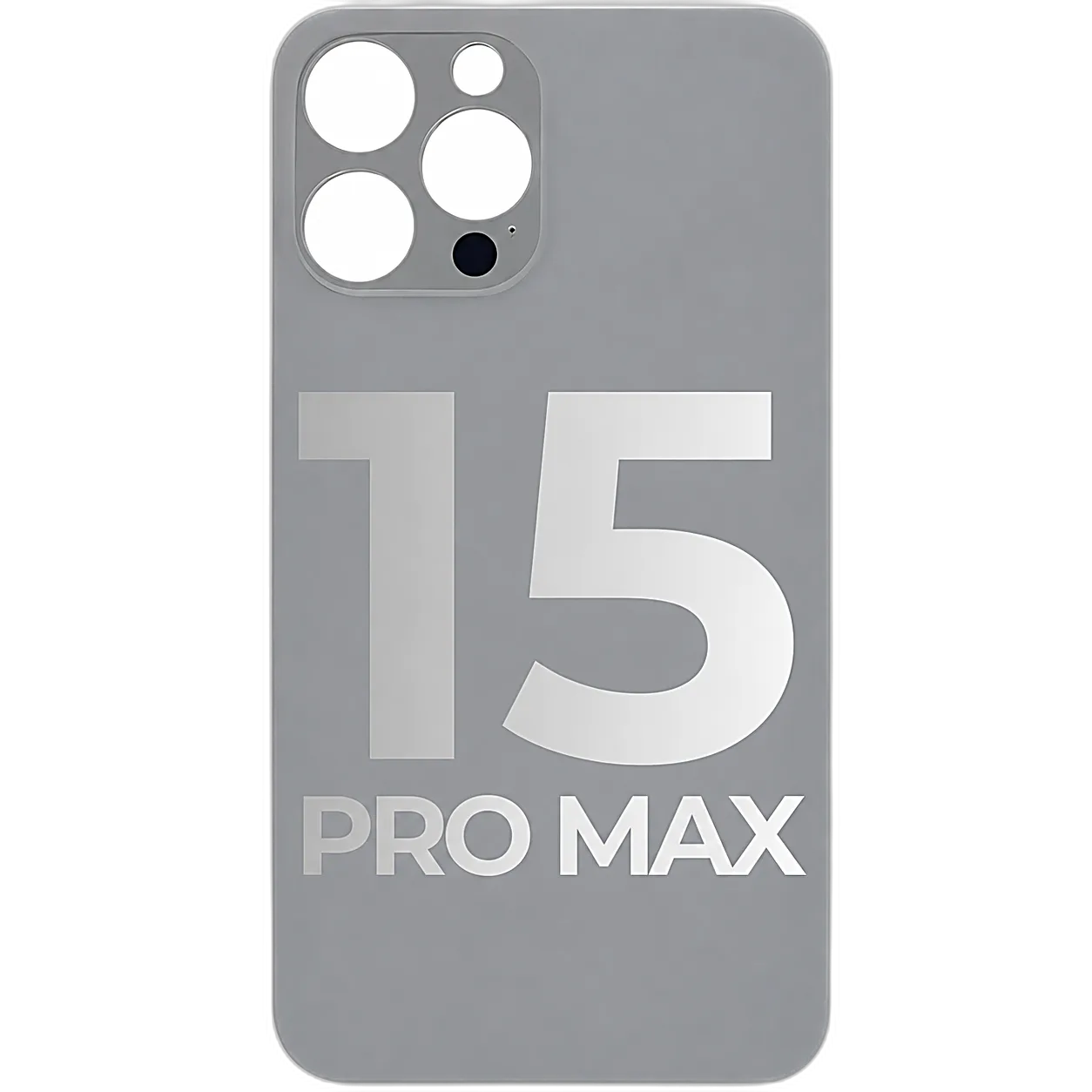 Tapa Trasera iPhone 15 Pro Max Vidrio — Titanio Natural