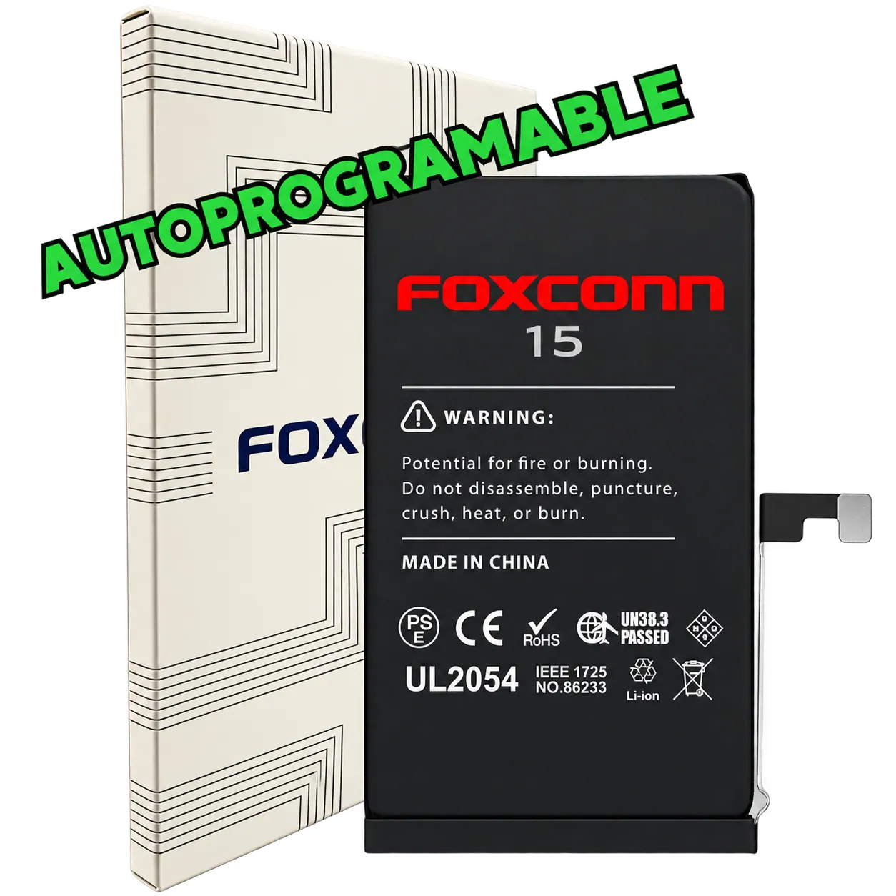 Batería iPhone 15 Foxconn Slim Autoprogramable