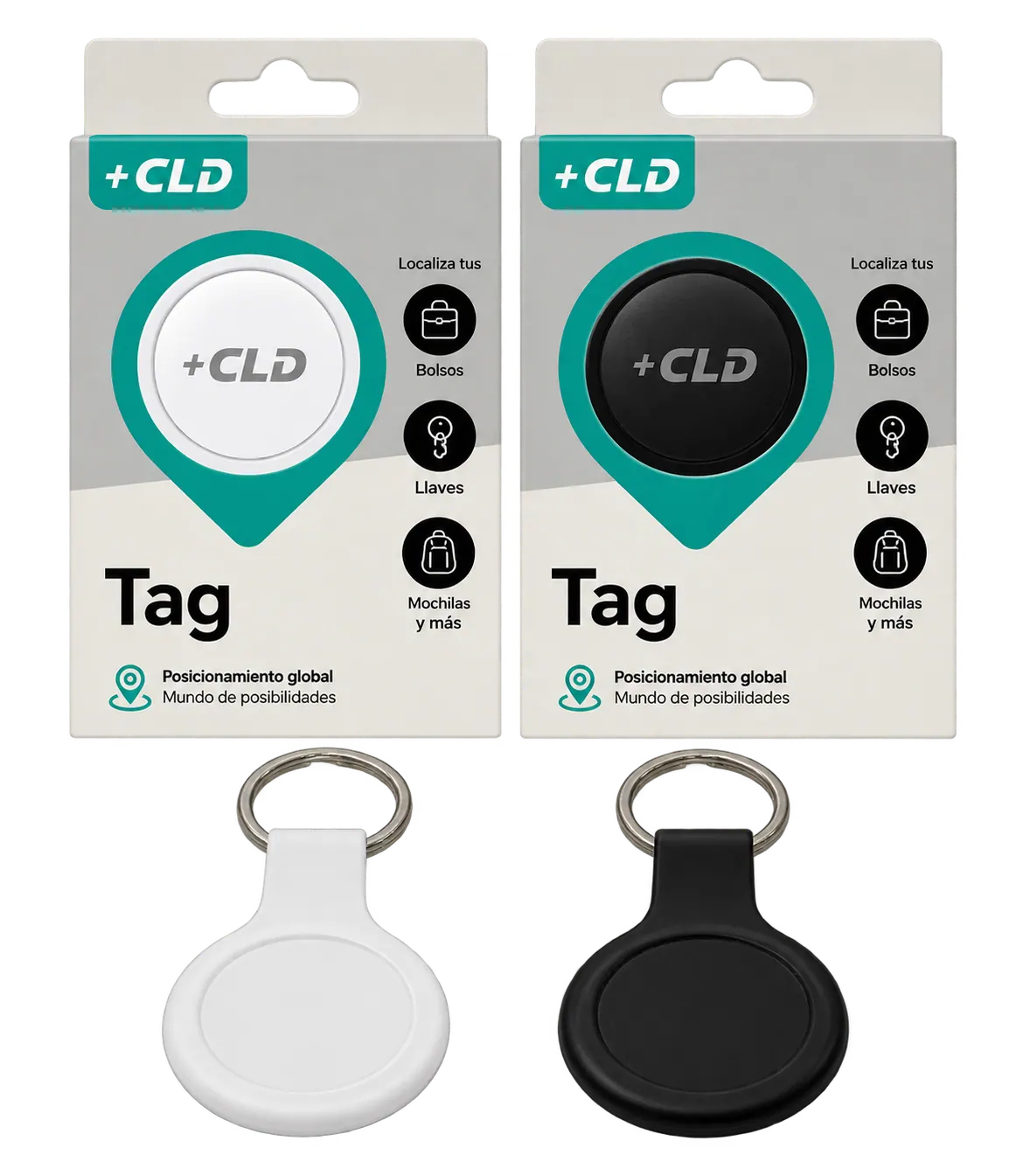 Localizador TAG CLD para iOS y Android Negro