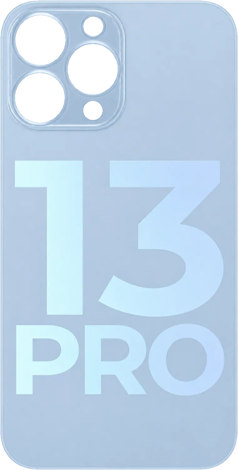 Tapa Trasera iPhone 13 Pro -- Vidrio — Celeste